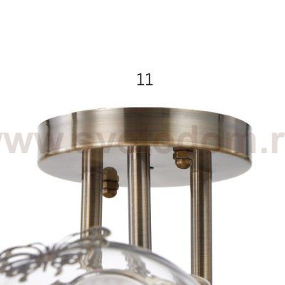 Люстра 6591200/3 E27 40Вт бронза 46х46х24 см