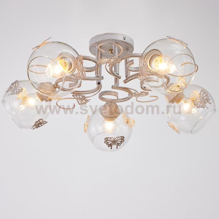 Люстра 6591203/5 E27 40Вт белый 55х55х24 см