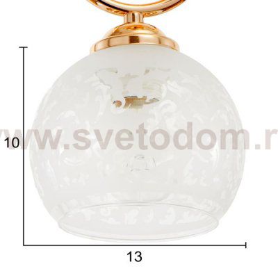 Светильник 6591211/1 E27 40Вт золото 14х15х32 см  МИКС