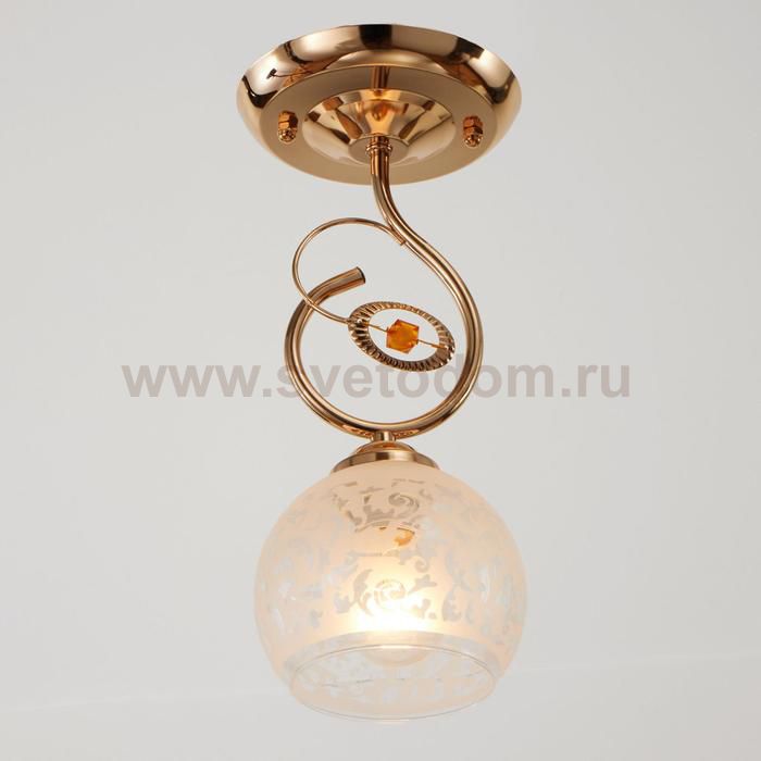 Светильник 6591211/1 E27 40Вт золото 14х15х32 см  МИКС