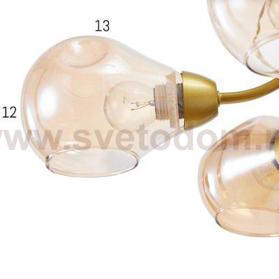 Люстра 6591214/5 E27 40Вт золото 58х58х30 см