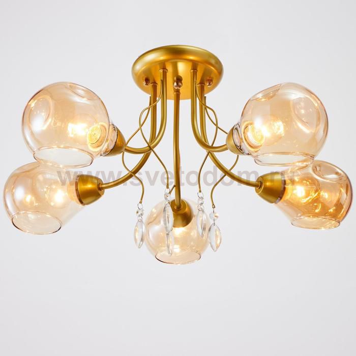 Люстра 6591214/5 E27 40Вт золото 58х58х30 см