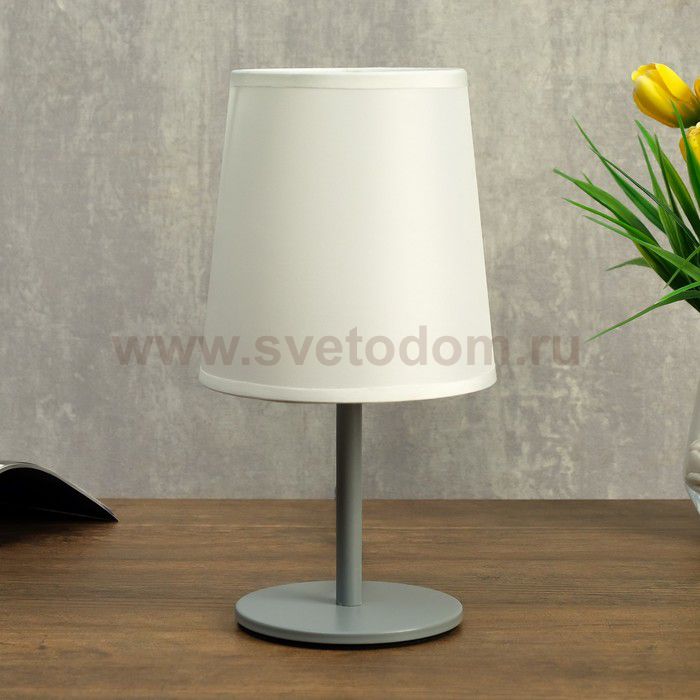 Лампа настольная 58081/1 1х40Вт Е27 серый 13х13х25 см
