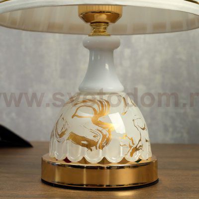 Лампа настольная с подсветкой 58087/1 1х40Вт Е27 золото 20х20х36 см