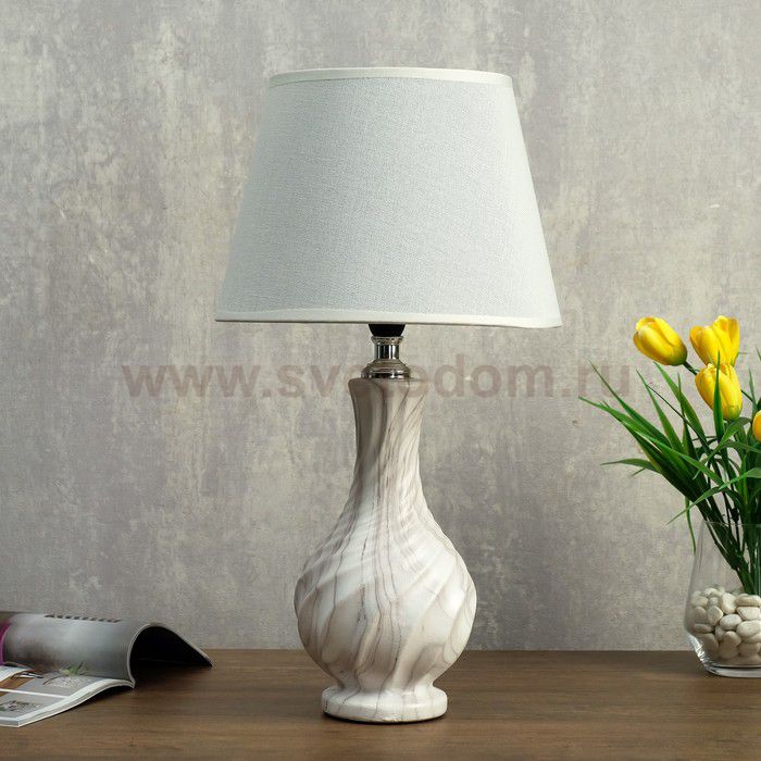 Лампа настольная 08951/1 E14 40Вт белый 22х22х41 см