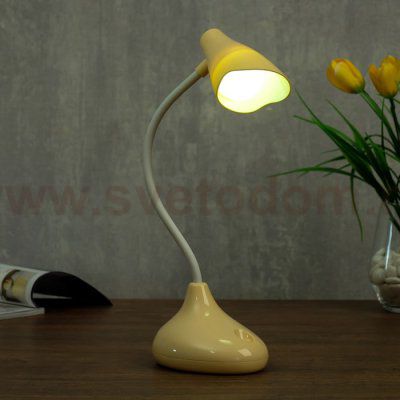 Лампа настольная 23767/1 LED 4Вт USB АКБ бежевый 9,5х8х33 см