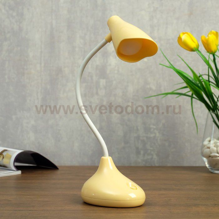 Лампа настольная 23767/1 LED 4Вт USB АКБ бежевый 9,5х8х33 см