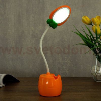 Лампа настольная 23775/1 LED 4Вт USB АКБ оранжевый 6х7,2х34 см