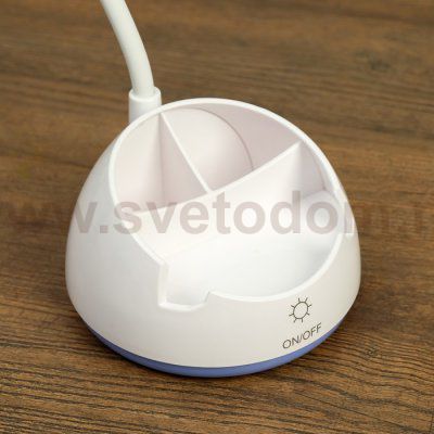 Лампа настольная сенсорная 23777/1 LED 8Вт USB АКБ белый-сиреневый 13х13х37 см