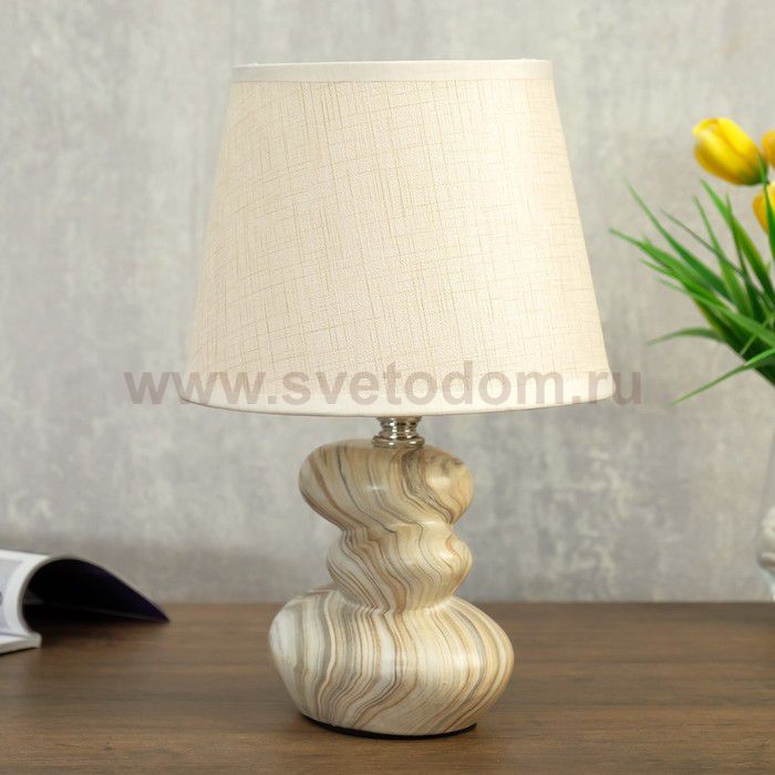 Лампа настольная 37505/1 1х40Вт Е14 бежевый 18х18х28 см