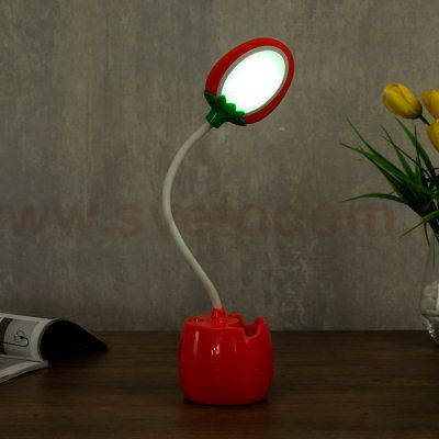 Лампа настольная 85291/1 LED 3Вт USB AKB красный 9х7х36 см