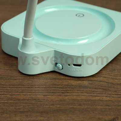 Лампа настольная сенсорная 85300/1 12хLED 3Вт 3 режима диммер USB AKB лазурный 11х12,8х35 см   47348