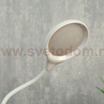 Лампа настольная сенсорная 85302/1 18хLED 3Вт диммер USB AKB белый 10х10,5х43 см