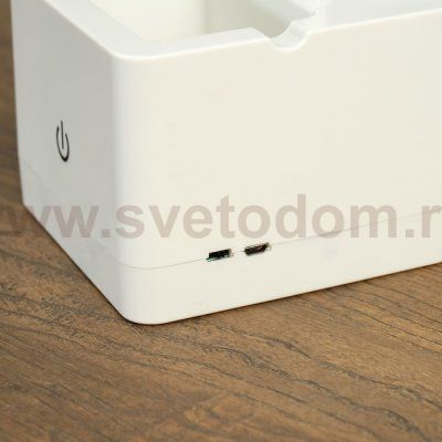 Лампа настольная сенсорная 85302/1 18хLED 3Вт диммер USB AKB белый 10х10,5х43 см