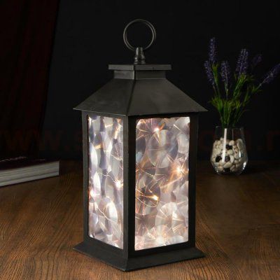 Ночник 48130 LED батарейки 3хААА черный 14х14х34 см