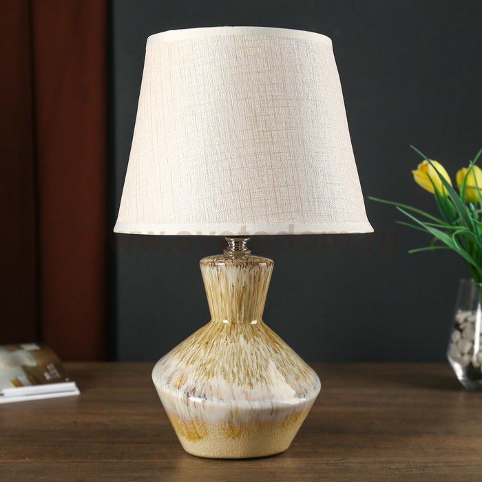 Лампа настольная 21189/1 E14 40Вт бежевый 20х20х29 см