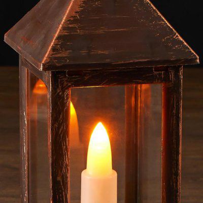 Ночник 48119/1 батарейки 3хААА черный с золотой патиной 8х8х18 см