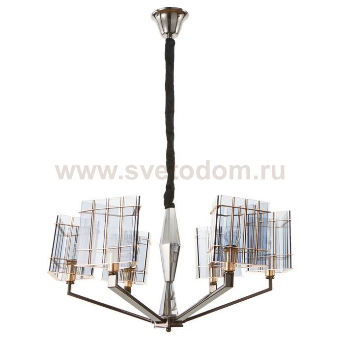 Люстра 89508/6 E14 40Вт золото-черный хром 68х68х45 см