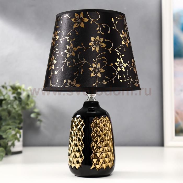 Лампа настольная 36654/1 E14 40Вт черный-золото H32,5 см