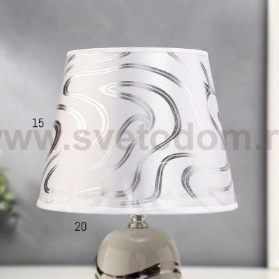 Лампа настольная 36655/1 E14 40Вт белый-серебро H33 см