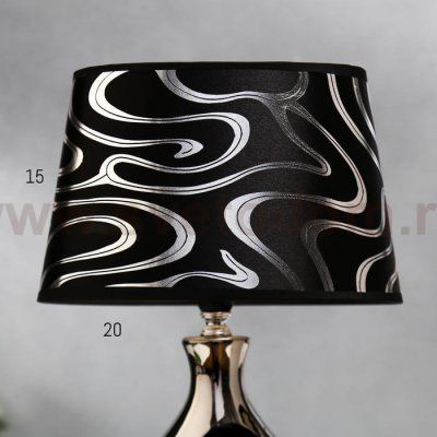 Лампа настольная 36663/1 E14 40Вт черный-серебро H37 см