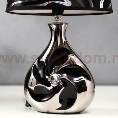 Лампа настольная 36663/1 E14 40Вт черный-серебро H37 см