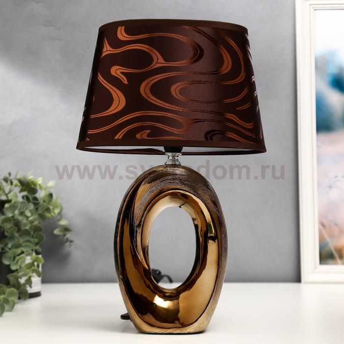 Лампа настольная 36665/1 E14 40Вт кофе H37 см