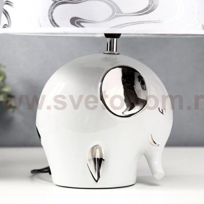 Лампа настольная 36671/1 E14 40Вт белый-серебро H37,5 см