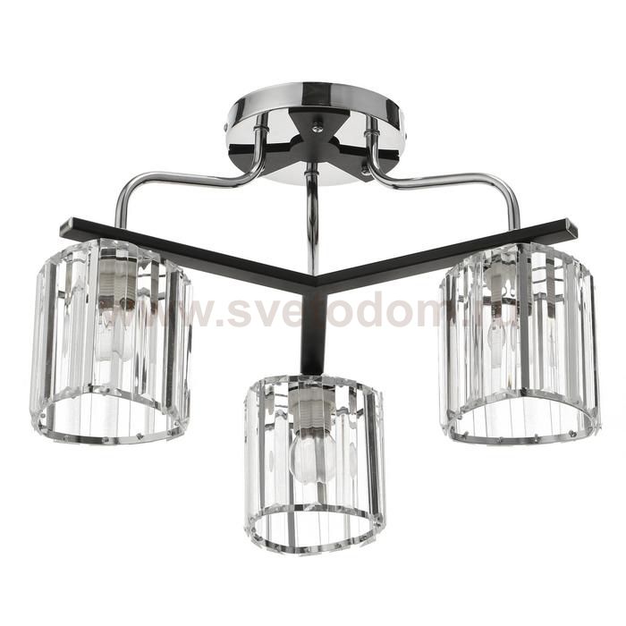 Люстра 91225/3 E27 40Вт черный-хром 54х54х26 см
