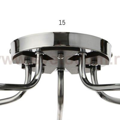 Люстра 91226/5 E27 40Вт черный-хром 54х54х26 см