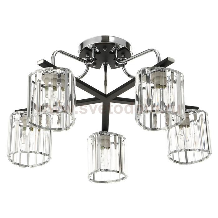 Люстра 91226/5 E27 40Вт черный-хром 54х54х26 см