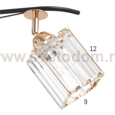 Люстра 91228/4 E27 40Вт черный-золото 83х44х25 см