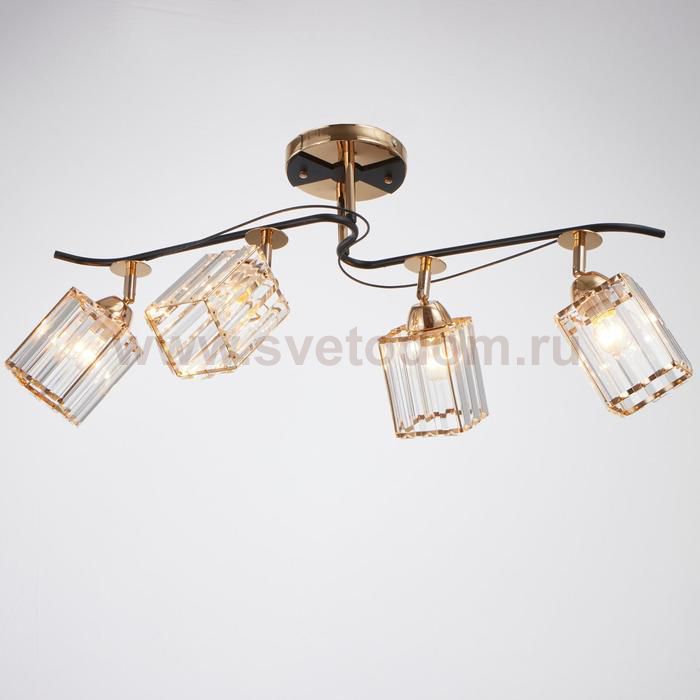 Люстра 91228/4 E27 40Вт черный-золото 83х44х25 см