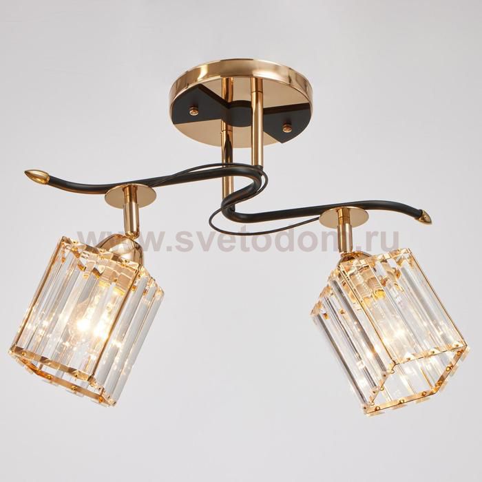 Люстра 91230/2 E27 40Вт черный-золото 46х26х25 см