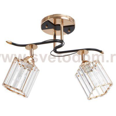 Люстра 91230/2 E27 40Вт черный-золото 46х26х25 см