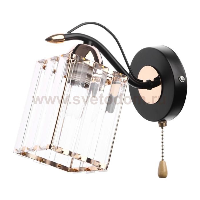 Бра 91231/1 E27 40Вт черный-золото 17х12х21 см