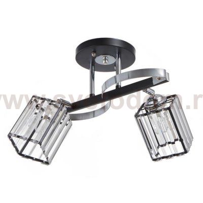 Люстра 91235/2 E27 40Вт черный-хром 36х30х25 см