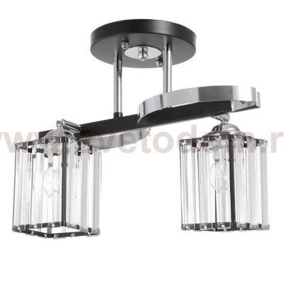 Люстра 91235/2 E27 40Вт черный-хром 36х30х25 см