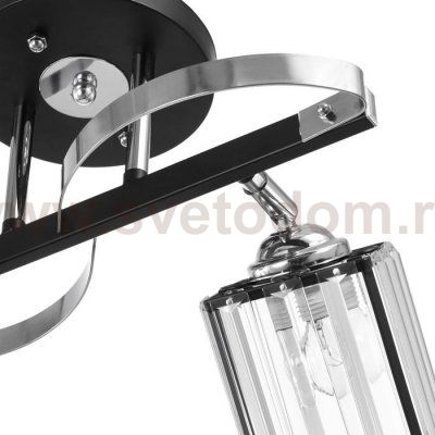 Люстра 91235/2 E27 40Вт черный-хром 36х30х25 см