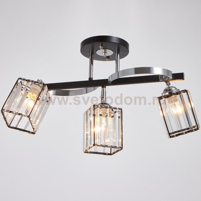 Люстра 91236/3 E27 40Вт черный-хром 46х30х25 см