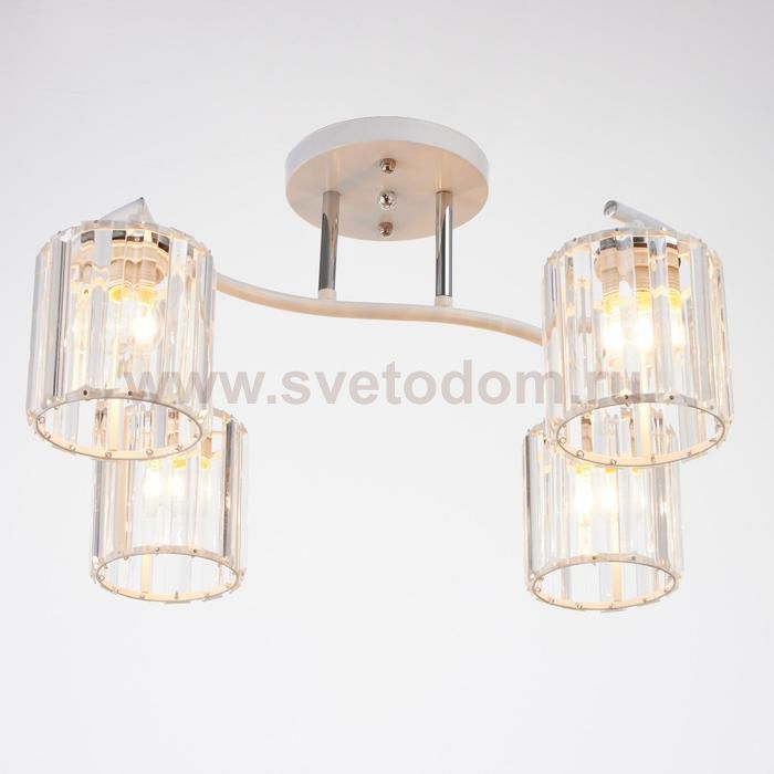 Люстра 91239/4 E27 40Вт белый-хром 53х40х25 см