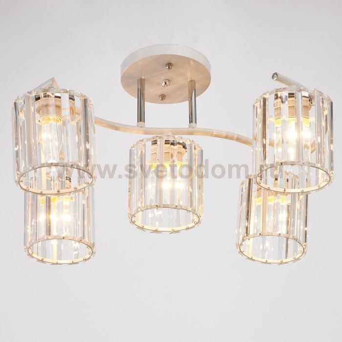 Люстра 91240/5 E27 40Вт белый-хром 53х40х25 см