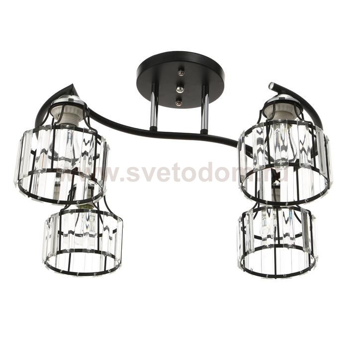 Люстра 91243/4 E27 40Вт черный-хром 53х40х25 см