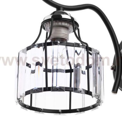 Бра 91246/1 E27 40Вт черный-хром 17х12х21 см