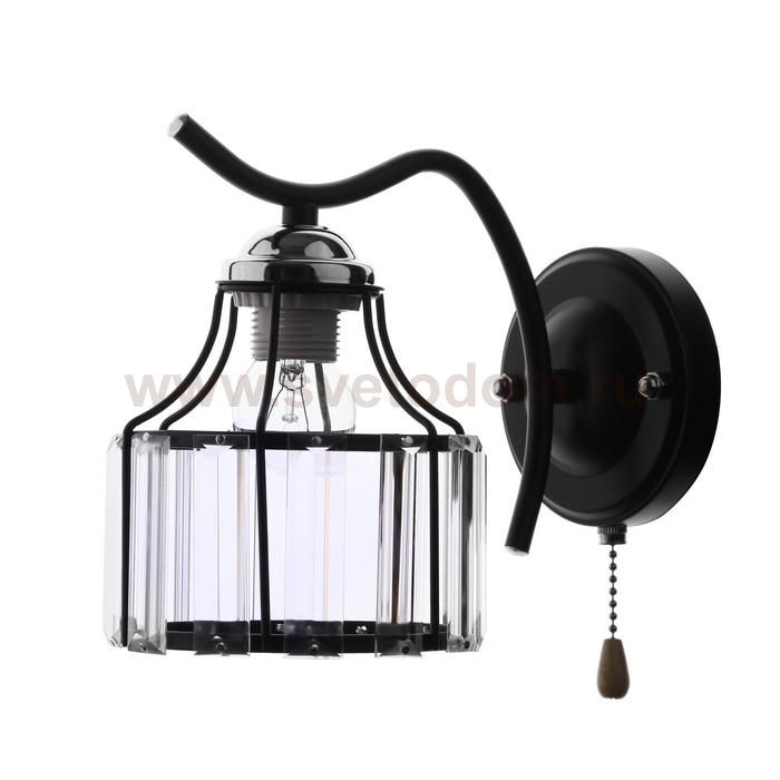 Бра 91246/1 E27 40Вт черный-хром 17х12х21 см