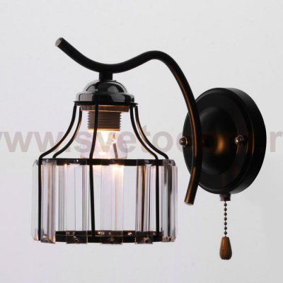 Бра 91246/1 E27 40Вт черный-хром 17х12х21 см