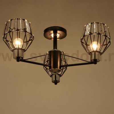 Люстра 91247/3 E27 40Вт черный-хром 52х52х25 см