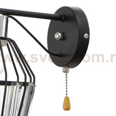 Бра 91250/1 E27 40Вт черный-хром 17х12х21 см