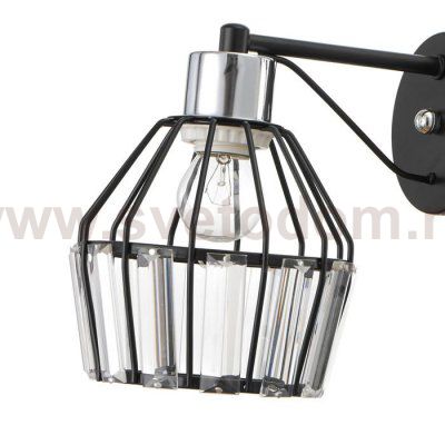 Бра 91250/1 E27 40Вт черный-хром 17х12х21 см