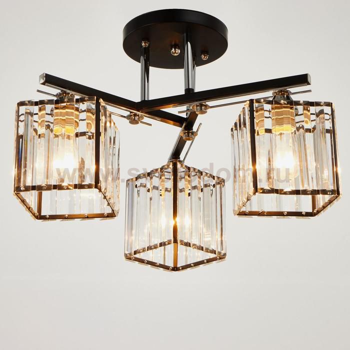 Люстра 91255/3 E27 40Вт черный-хром 52х52х25 см